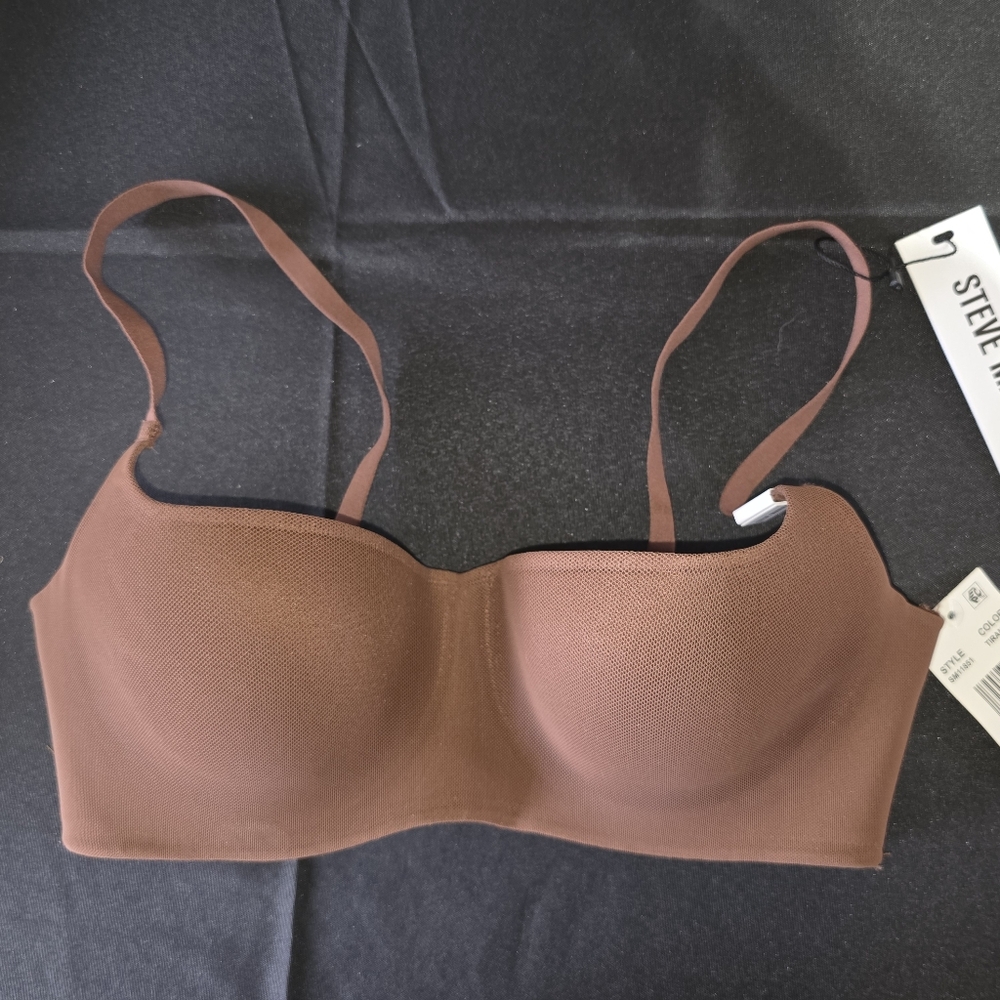 New Steve Madden Balconette Bra 34B Tiramisu Brown SM11851